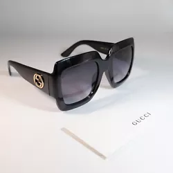 Gucci GG0053S 001. Lens Colour Grey Gradient. Colour Code 001. Lens Size 54mm. Lens Height 49mm. Material Acetate....