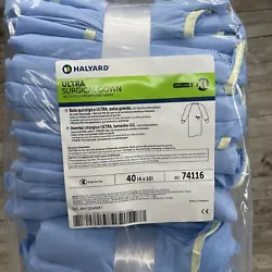 40-Pieces Halyard Ultra Blue Surgical Gown AAMI Level 3.