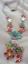 It has a dangling pendant part that is all jointed and is made up of stars, flowers & butterflies. So very pretty and...