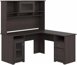 The L-shaped design provides a large durable work surface and just the right amount of storage to keep you feeling neat...