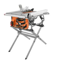 RIDGID introduces the 15 Amp 10 in. Table Saw with Folding Stand. This saw features a 4 second blade brake that will...