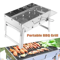 Anti-slip rubber feet can make the barbecue grill more stable on the floor. Type: Foldable Charcoal Grill Barbecue. -...