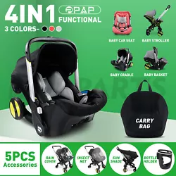Baby Stroller 3 in 1 High Landscape Newborn Car Seat Stroller Infant Trolley Wagon Portable Baby Pushchair Cradle...