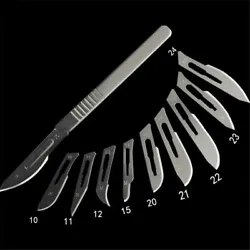 Used for 10# 11# 12# Surgical Blades. Material: Stainless steel. Handle length: 12.5cm. Material: Carbon steel. Model:...