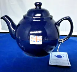 English Made earthenware COBALT BETTY teo Cup Tea Pot, approx 22 oz, manufactured in Stoke-on-Trent, Staffordshire,...