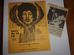 JIMI HENDRIX EXPERIENCE - 1970 Concert Handbill / Flyer.
