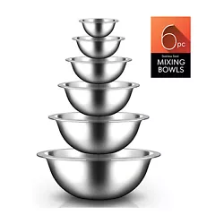 Includes (1) 3/4-quart bowl, (1) 2-quart bowl, (1) 3-quart bowl, (1) 4-quart bowl, (1) 5-quart bowl, and (1) 8-quart...