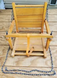 This swing is in pretty good shape. It contains some minor scuffs and scratches. The button on the strap is broken. ...