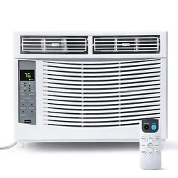 Owerful BTU Cooling Capacity - 6,000 BTU effectively cools between 200 and 250 sq. ft., ideal for making a room...