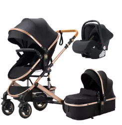 Cadre de poussette, panier 2 en 1, siège de sécurité bébé, 4 roues, accoudoir, adaptateur de panier, couvre-pied,...