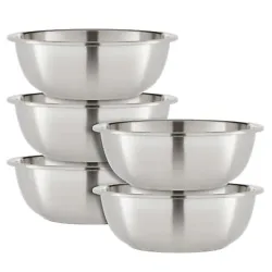 Our stainless steel bowl set of 5 is ideal for whipping eggs, mixing cake batter, or preparing pancakes for your loved...