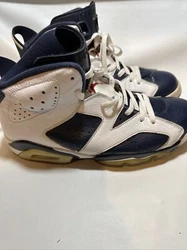 Nike Air Jordan 6 VI Retro Olympic 2012 Blue White Size 11 Sneakers 384664-130.