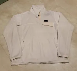 Selling Patagonia Synchilla Womens M Medium Fleece 1/4 Snap White Polartec Jacket. You can see the condition from the...
