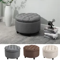 This ottoman with storage can be used as a foot stool, a corner stool,a storage organizer or a side table. This ottoman...