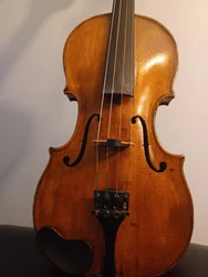 Old italian full size  fine violin in very good condition . Only one old glued  hairline crack seen on edge . In...