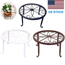 The length of the product is 24cm, the width is 24cm and the height is 13cm. Flower Pot Rack Hollow Round Plant Pot...