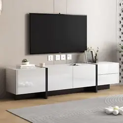 Suitability : As a modern design TV cabinet for TVs Up to 80”, it can match a variety of interior designs, and it is...