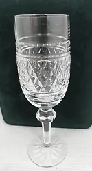 Waterford Crystal Fluted Champagne Stem Glass.. stands 8-1/16 inches tall on my tape measure.. no damage .. have 7 if...
