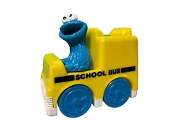 1993 Tyco Playtime Sesame Street Cookie Monster School Bus Toy.