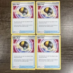 4x Ultra Ball 150/172 x4 - Brilliant Stars - Pokemon TCG - Playset - NM. Shipping Monday-Friday next day after payment