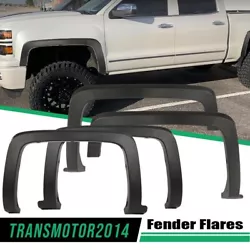 Title: Wheel Fender Flares. Fit For 2014-2018 Chevrolet Silverado 1500. Fit For 2015-2019 Chevrolet Silverado 2500HD...
