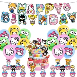 Easy to inflate: just add helium. Decorations: Ideal Hello Kitty & Friends decorations for kids, families. The banner...