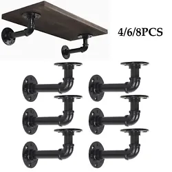 Heavy Duty Bracket: Our shelf brackets are made of high quality steel, painted black, durable and sturdy, each bracket...