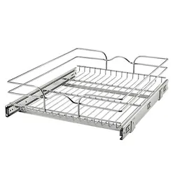 This wire pull out basket installs on the bottom of your kitchen cabinet. With smooth ball-bearing slides, the sturdy...