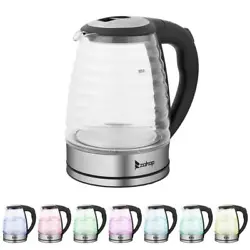 Type: Electric Glass Kettle. LED Light when boiling. 1 x Electric Glass Kettle. Automatic power off, dry burning,...