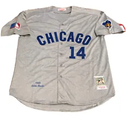 Ernie Banks Chicago Cubs Retro Throwback Jersey Mens XL NWT 1969 Road Gray NICE!. Brand new with tags, fully sewn jersey