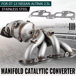 For 2007-2012 fit Nissan Altima 2.5l Engine Catalytic Converter Exhaust Manifold. 2013 Nissan Altima L4 2.5L (2500cc)....