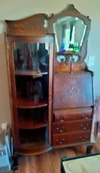 Vintage Secretary/Curio Desk. This Secretary was handcrafted in the 1930s. Purchased from an auction in Medford, Oregon...