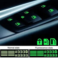 Car Window Lifter Luminous Button Sticker Switch Window Button Fluorescent Sticker. Color: luminous green. 1X Luminous...