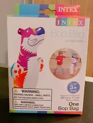 INTEX 3D Bop Bag Pink Tiger - Inflatable Blow Up Punching Bag Toy Gift Kids Fun. Condition is New.