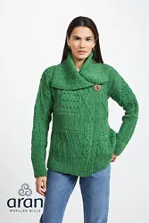 ARAN STITCH: The intricate and beautiful Aran patterns make this piece exquisite, unique and a deep Irish connection,...