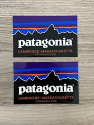Lot of 2 Authentic Patagonia Cambridge Massachusetts stickers! Stickers are exclusive to the Patagonia Cambridge...
