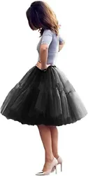 100% Tulle. The total length of the skirt is 25.5