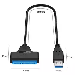 This USB 3.0 to SATA adapter cable lets you connect a 2.5in SATA hard drive or solid state drive to your computer...