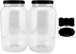 Now you have excellent storage solutions for kitchen, home, pantry organization and work with our gallon plastic jars....
