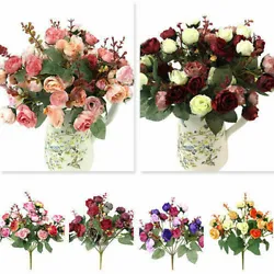 Type: Artificial Rose Flower. Features: Handmade Fake Rose, Wedding Party Decoration. Flower Height : 28cm/11