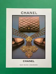 Publicité Chanel. Chanel advertising. fall winter 1981 - 1982. 31,5 x 24 cm. very good condition. recto verso.