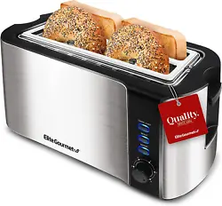 EXTRA WIDE TOASTING SLOTS to fit extra thick slices of bread products such as Texas Toast, bagels and specialty breads....
