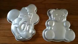 2 Wilton Large Cake Baking Pan Tin/Molds. 1- Mickey Mouse Mold, 515-302, 12