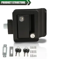 These RV door locks have a built in deadbolt. Includes; Both inside & outside latches with 4 double edge keys one for...