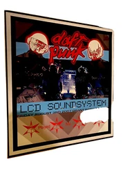 Daft Punk LCD Soundsystem Concert Poster. Fan art from the Lolla shows back in the day. Framed and in MINT condition.