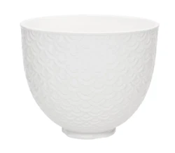 Get inspired to make even more when you accessorize your stand mixer with this beautiful 5 Quart Textured Ceramic Bowl...