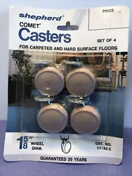 Very cool plastic casters with plate mounts, c 1970.
