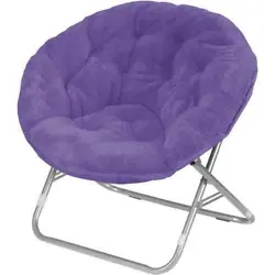 Studying, hanging out with friends or just lounging around, this Mainstays Faux-Fur Saucer Chair is a fun, colorful and...