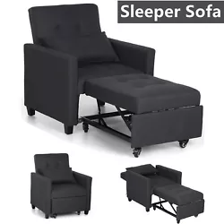 Modern Sofa Bed Chair 3-in-1 Lounger Recliner Convertible Pull Out Sleeper Chair. ⭐3-IN-1 SPACE-SAVING PULLOUT COUCH...