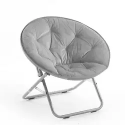 Accent any room with this Micromink Saucer Chair. No assembly required. Features: Micromink Saucer Chair. Color: Silver.
